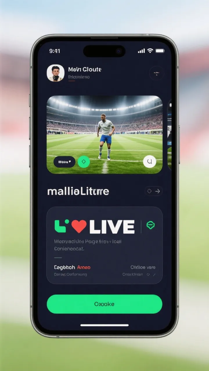 英超直播 App 界面示意