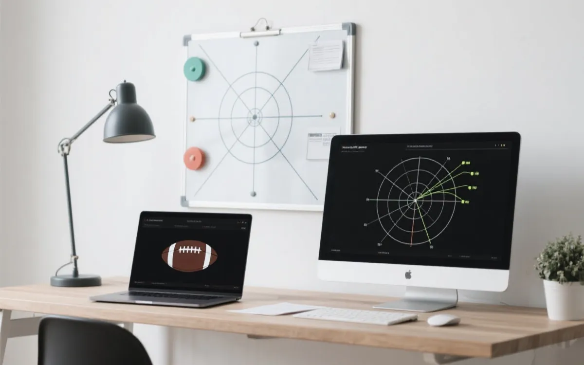 足球战术板与球员数据图表的网页阅读场景