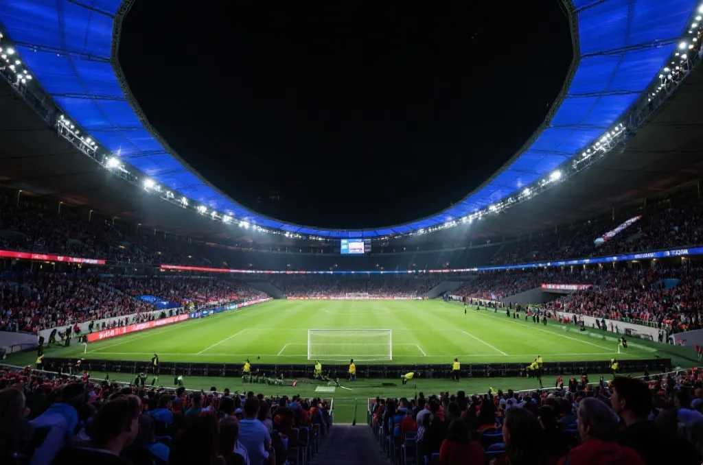 北美赛区重点球场与比赛夜景